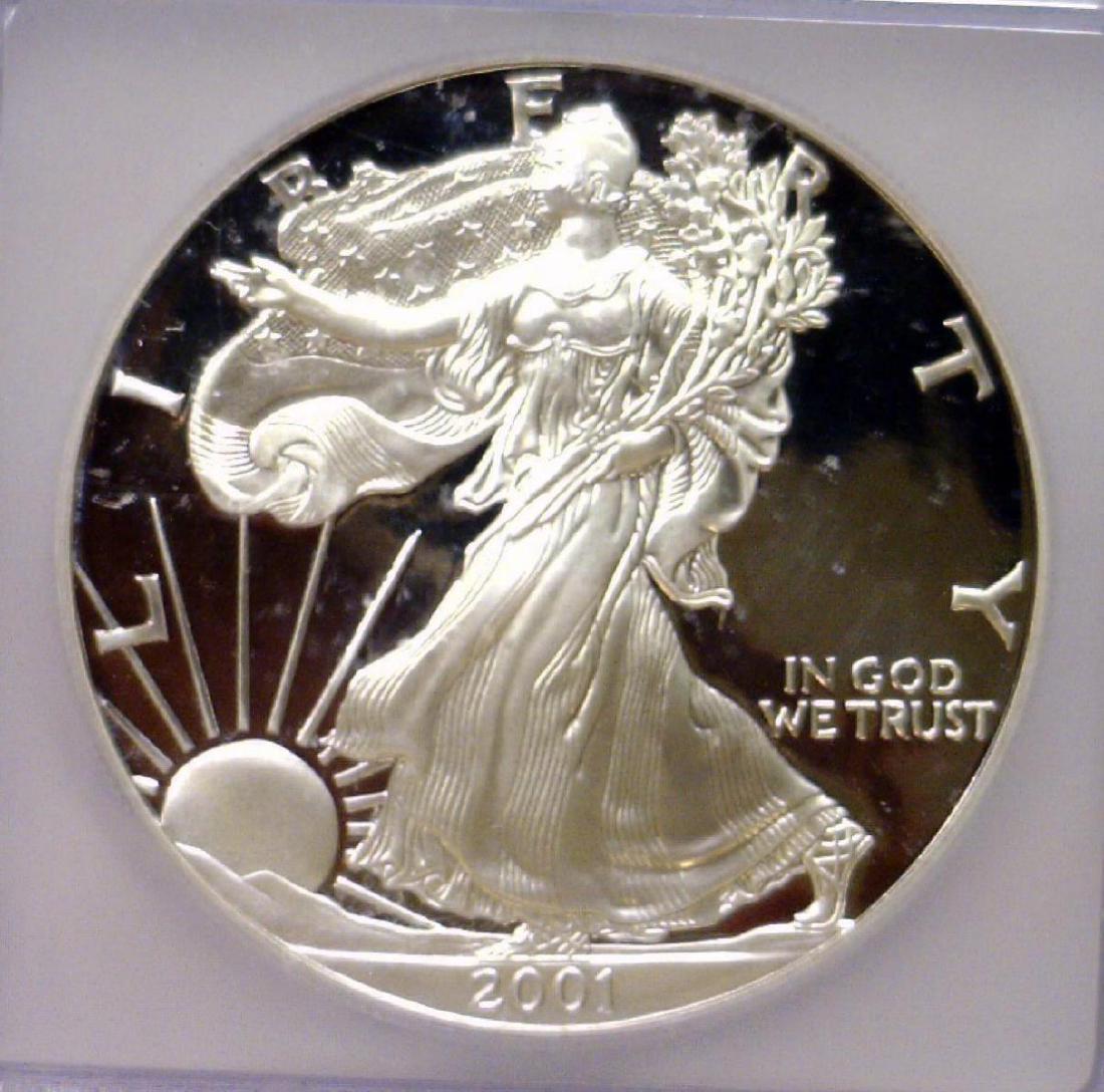 2001-W Proof American Silver Eagle ICG PR70 DCAM (1 of 3)