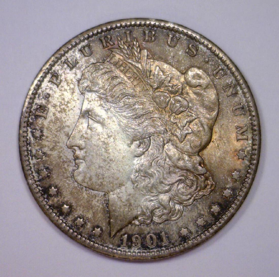 1901-O Morgan Silver Dollar Toned BU (1 of 2)