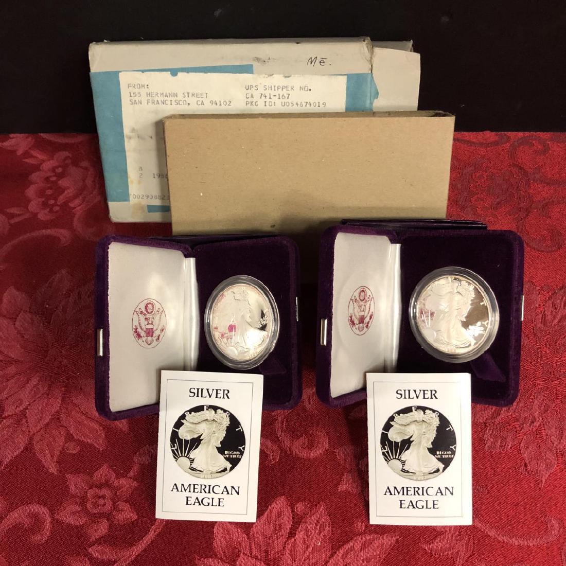 Original Box of 2 Proof 1986 Silver Eagles (1 of 4)