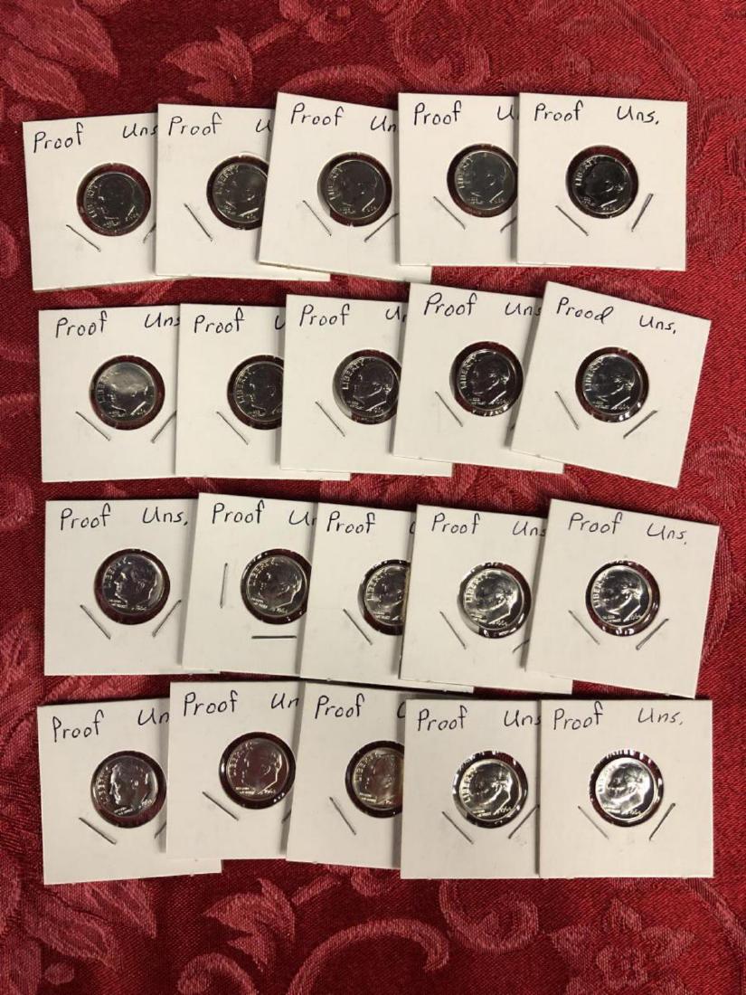 Lot of 20 Proof Silver Roosevelt Dimes (1 of 2)