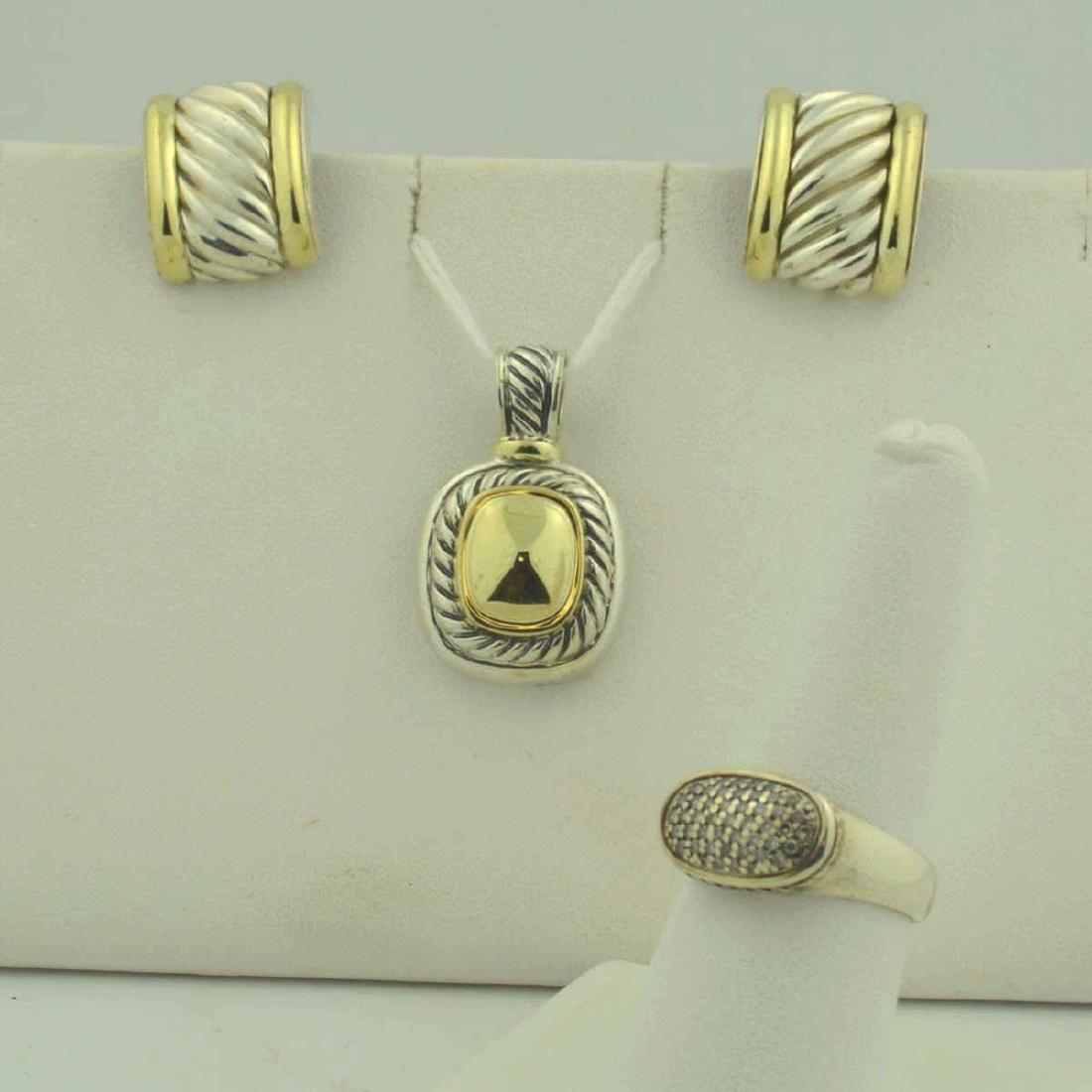 David Yurman ring, pendant and earring (1 of 6)