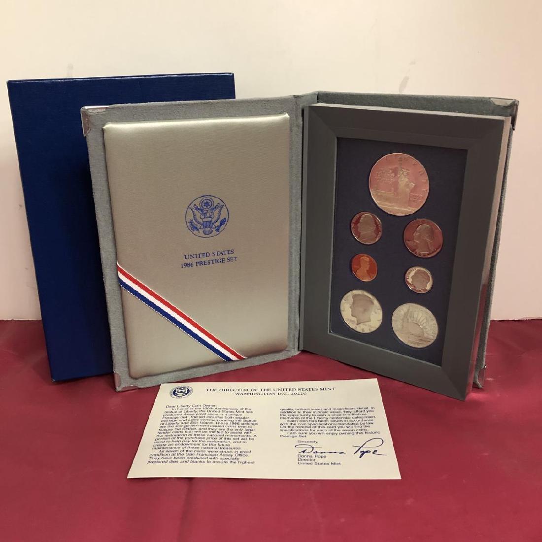 1986 Statue Of Liberty Prestige Proof Set Box/COA (1 of 2)