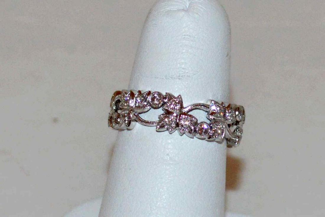 18kt white gold Diamond Wedding Band (1 of 4)