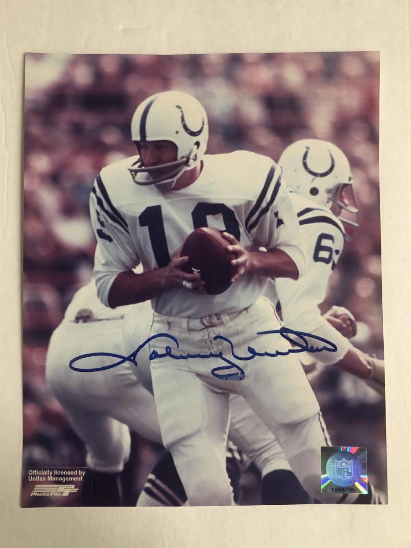 Johnny Unitas Baltimore Colts Autographed Photo (1 of 4)