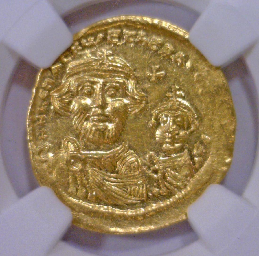 Byzantine Heraclius Constantine AV Solidus NGC MS (1 of 3)