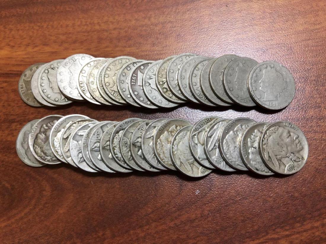 Liberty Head & Buffalo Nickel Mixed Roll 40 pcs (1 of 1)