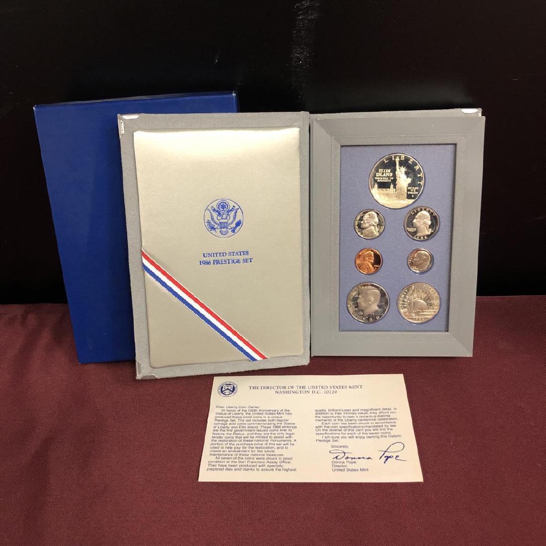 1986 Prestige Proof Set w/ Silver Commemorative $1 (1 of 3)