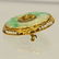 Vintage 14kt yellow gold jade and pearl brooch - 2