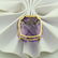 14kt yellow gold amethyst pendant - 3