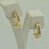 14kt yellow gold diamond hoop earrings