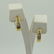 14kt yellow gold diamond hoop earrings - 2