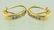 14kt yellow gold diamond hoop earrings - 3