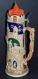 Large Castle Beer Stein with Thumb Lever Open