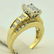 14kt yellow gold diamond ring - 4