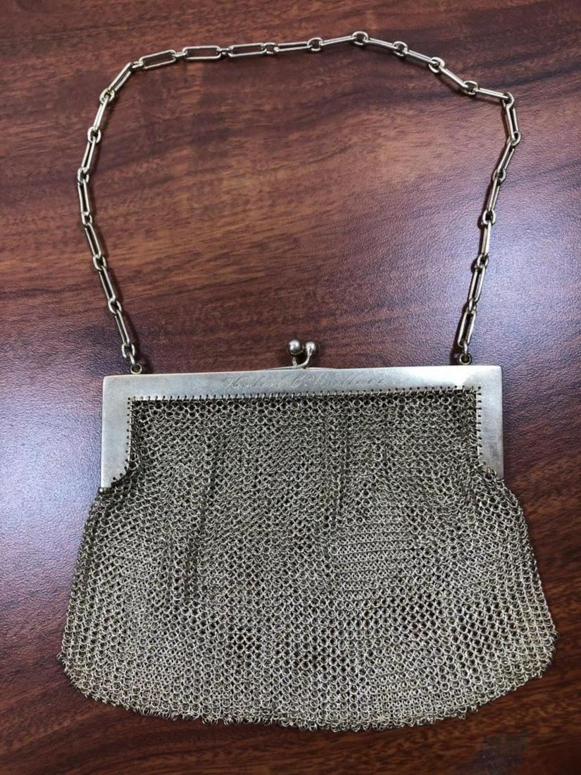 Sterling Silver 1920's "Flapper" Mesh Purse (1 of 5)