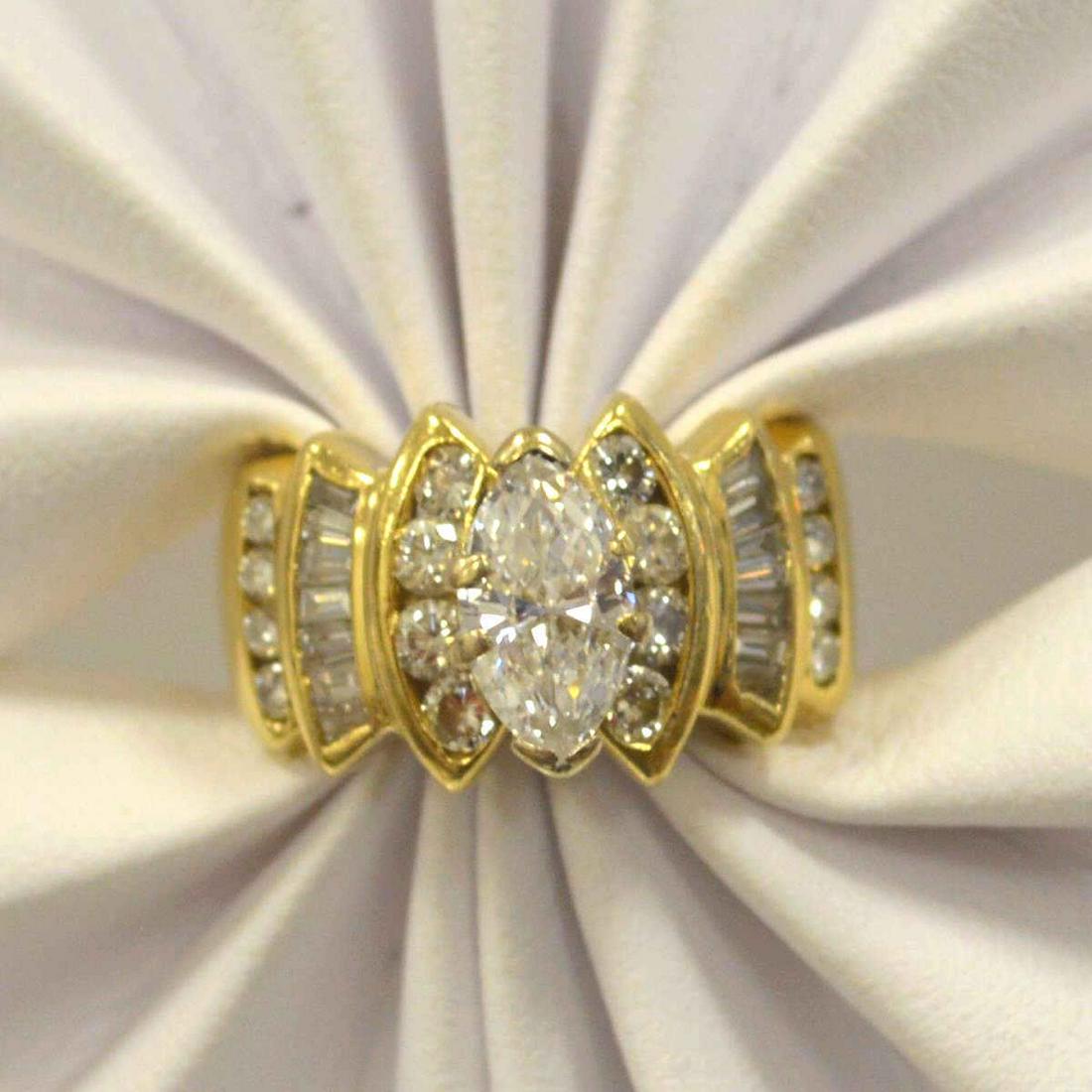 14kt yellow gold diamond fashion ring (1 of 4)
