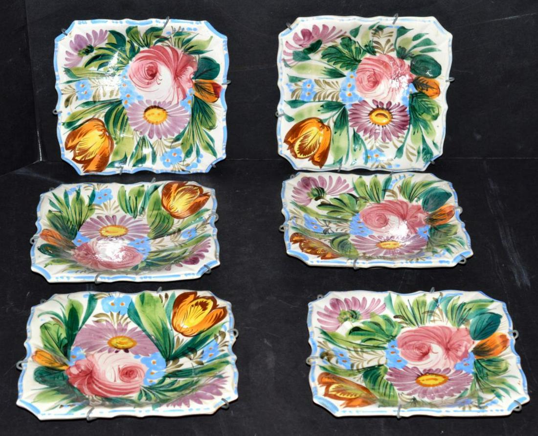 Set of 6 Hand Painted Decorator Plates From Italy (1 of 4)