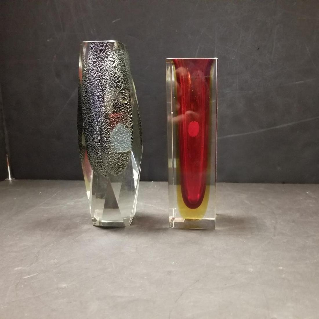 Pair of Murano Hand Made Art Glass Vases (1 of 5)