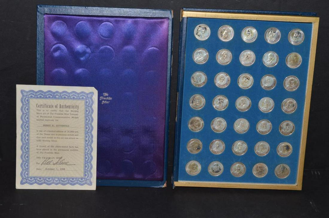 Sterling Silver Franklin Mint Presidential Medals (1 of 6)
