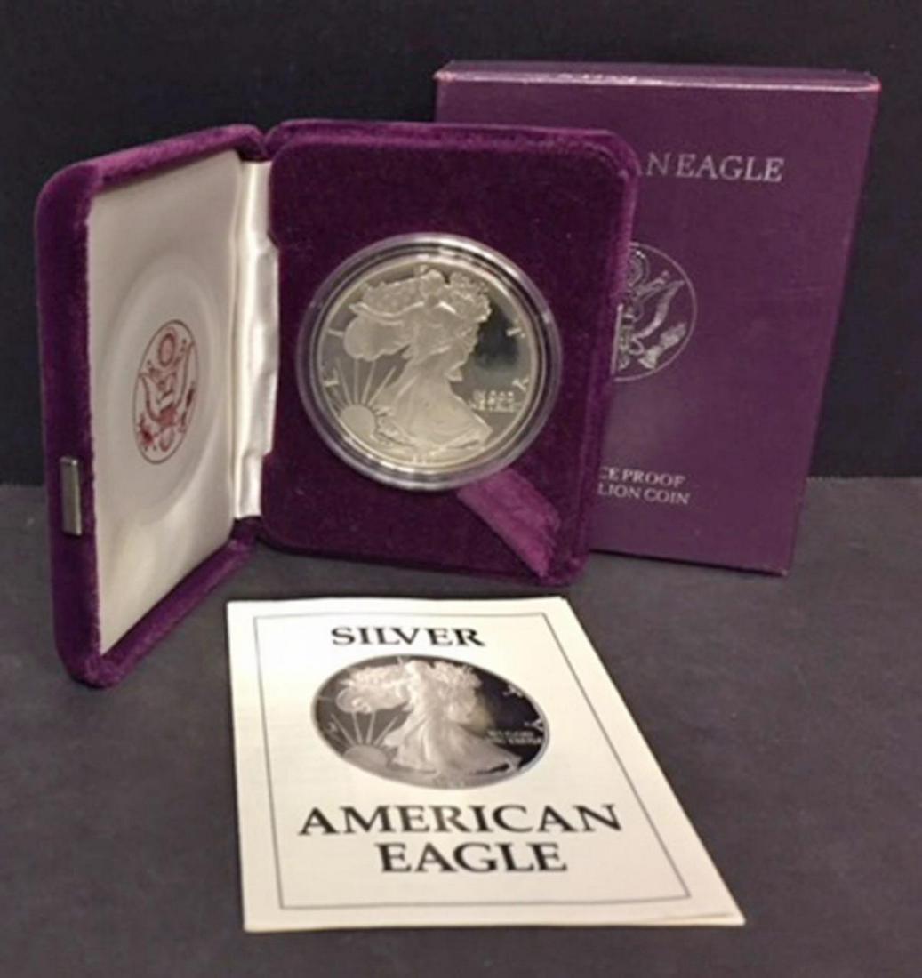 1987 Silver American Proof Eagle with Box & COA (1 of 3)
