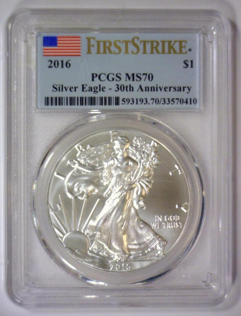 2016 Silver American Eagle First Strike PCGS MS70 (1 of 3)