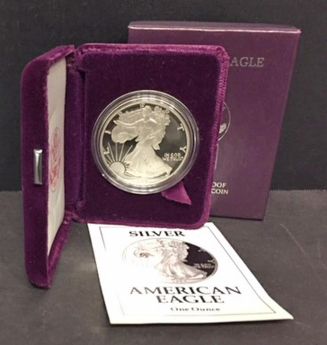 1992 Silver American Proof Eagle with Box & COA (1 of 3)