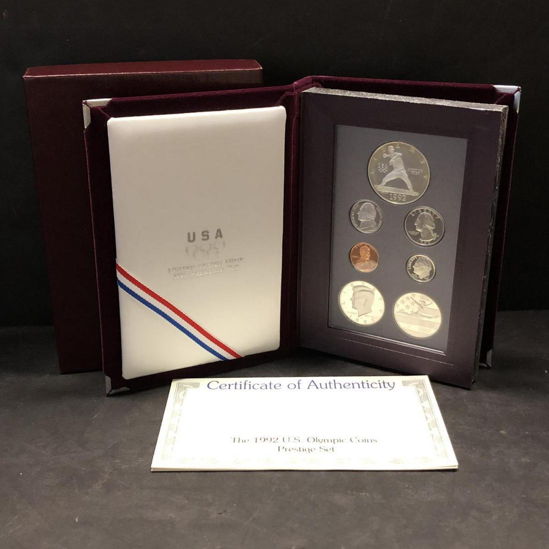 1992 Prestige Proof Set w/Silver Commemorative $1 (1 of 2)