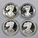 Lot of 4 Proof Silver Eagles in Capsules 1989-2010