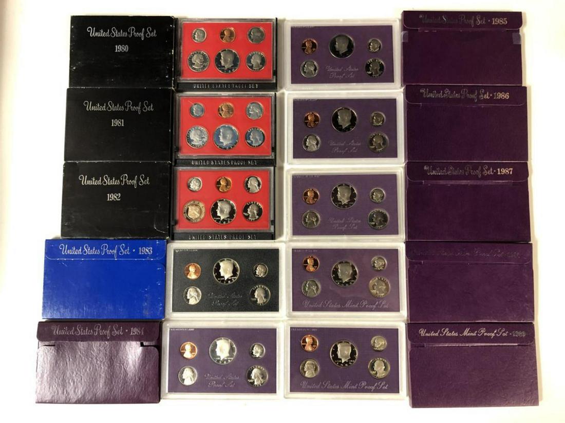 "The Eighties" Proof Set Date Run 1980-1989 (1 of 11)