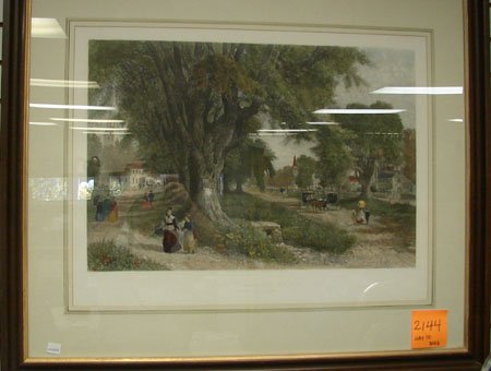 The Village Elms re-strike engraving