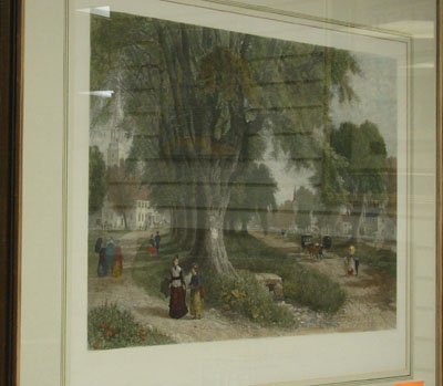 The Village Elms re-strike engraving - 2