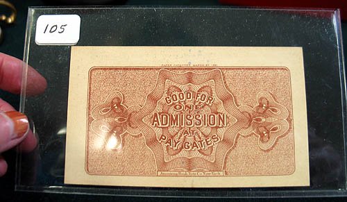 1893 World's Columbian Exposition Admission Ticket - 2