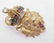 3033: Lion's Head Pendant Emerald & Ruby