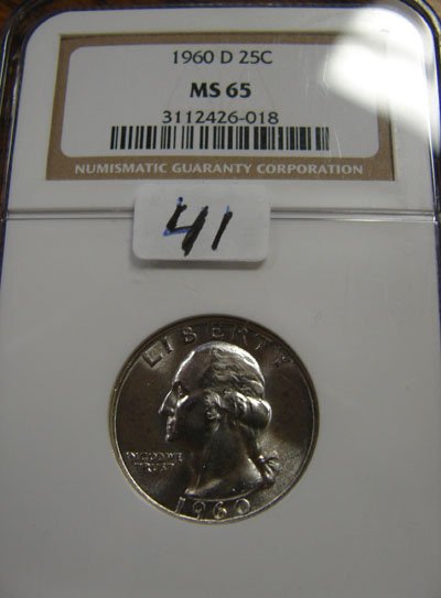 1960 D Washington Quarter NGC MS 65