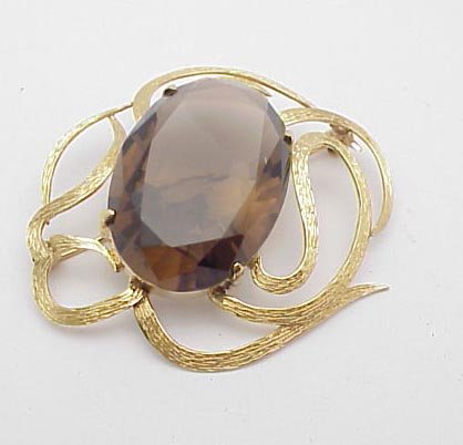 Large Smoky Quartz Pin