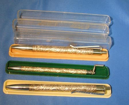 Lot of 3 Rolex Sterling Silver Pens