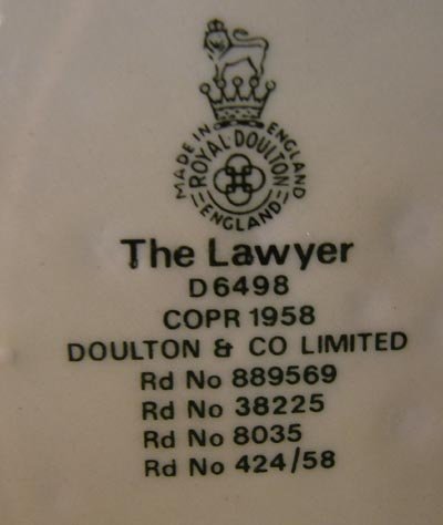 Royal Doulton Toby Mug The Lawyer - 3