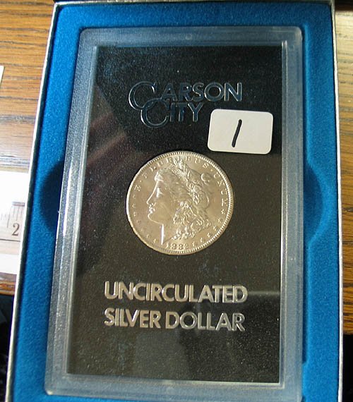1882-CC Morgan Silver Dollar in GSA Holder BU