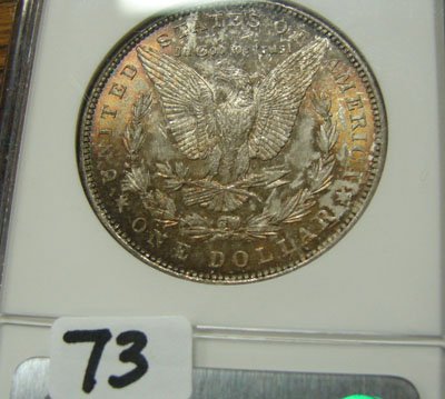 1889 Morgan Silver Dollar NGC MS 64 Nice Color - 2