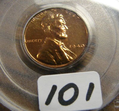 1940 Lincoln Cent PCGS PF 65 Red - Gorgeous - 3