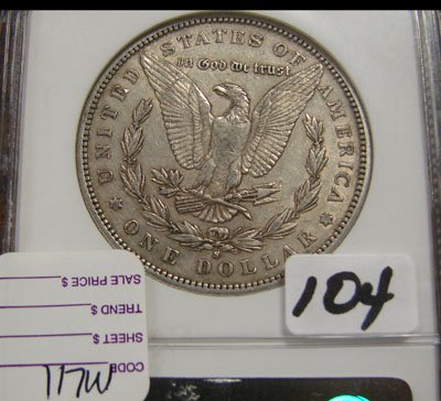 1892-S Morgan Silver Dollar NGC AU 50 - 2
