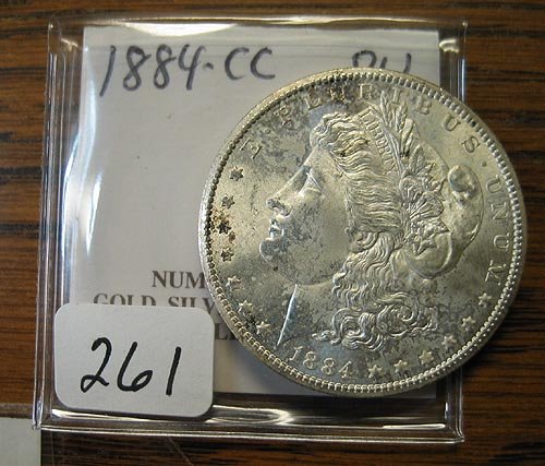 1884-CC Morgan Silver Dollar BU