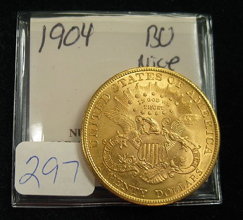 1904 $20.00 Liberty Head Gold Coin MS 62 - 2