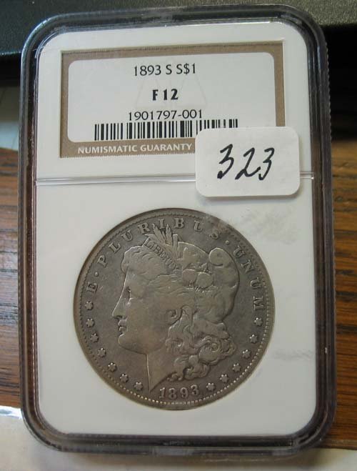 1893-S Morgan Silver Dollar NGC F 12