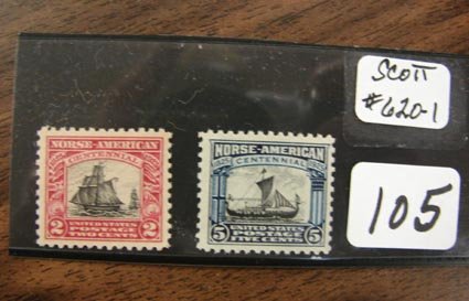 Scott # 620-621 Norse-American Stamp Set Mint Ne