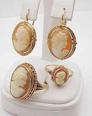 Cameo Collection 2 rings & Earrings