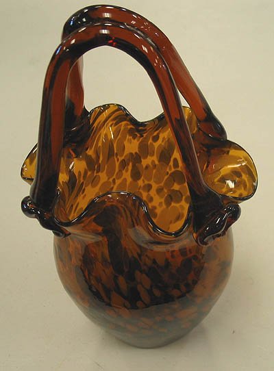 Glass hand blown vase