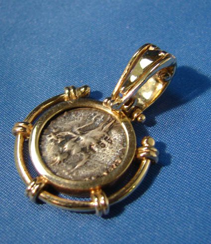 Ancient Coin Pendant in Bezel - 2