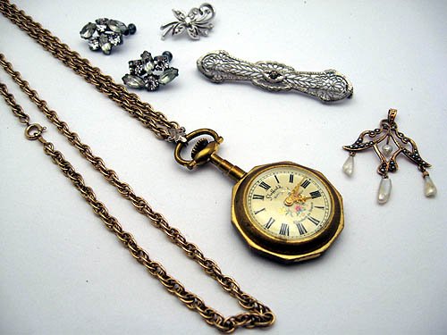 Lot of Costume Jewelry Sheffield Watch