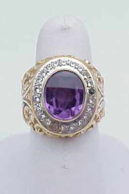 18kt gold Amethyst Lady's Ring